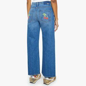 Mother The Dodger Jeans Green Thumb Cherry